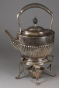An Edwardian silver tea kettle, stand and lamp by William Hutton & Sons Ltd, Sheffield, 1903, the