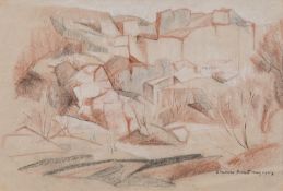 • Alixe Jean Shearer Armstrong [1894-1983] Quarry signed and dated 1953 bottom right pastel 29 x