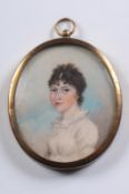 Attributed to N. Freese [act.1794-1814] Miniature portrait of a lady, said to be Mrs Asquith, head