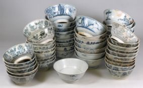 Tek Sing Cargo - fifty Chinese porcelain shallow bowls of circular form comprising twenty five bowls