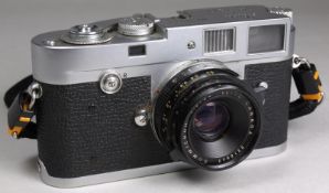 A Leica M2 camera model number 936516, with Summicron 12/35 Leitz Canada lens, together with a