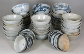 Tek Sing Cargo - fifty Chinese porcelain bowls of circular form comprising twenty the exterior