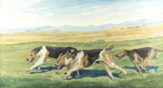 Brian Stanley [20th Century]- South Devon Fox Hounds:, oil on canvas board, signed lower right, 39.5