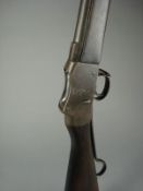 An Enfield .577/450 calibre Martini action rifle:, full stock with flip up ladder rear sight, the