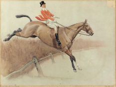 After Cecil Aldin [1870-1935] A pair of coloured hunting prints:- published by Lawrence and Jellicoe