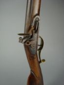 A George IV flintlock rifle by Tower, London:, the 25 1/2 inch barrel with fore and back sights,