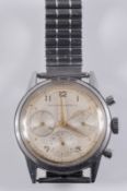 Abercrombie & Fitch Co. A gentleman’s stainless steel chronograph wristwatch, the silvered