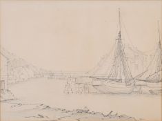 Attributed to Nicholas Matthew Condy [1816-1851] Polperro; two views of the harbour both inscribed
