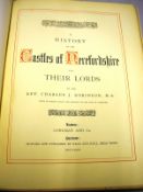 ROBINSON, Charles J: A History of the Castles of Herefordshire and their Lords: lithographs, org.