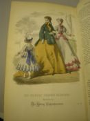 FASHION PLATES: The Young Englishwoman: 2 vols, 24 hand coloured plates, half calf, tall 8vo, 1867-