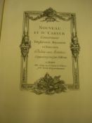 MOREAU, P: Nouveau et 1V. Cahier, 2 titles, 10 plates, quarter sheep, 4to, Paris, 1771 (but later).