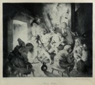Norman Alfred William Lindsay [1879-1969] Thieves Kitchen etching and engraving signed and inscribed