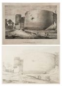 India.- Abbott (George) - Views of the Forts of Bh  first edition,  13 lithographed plates by