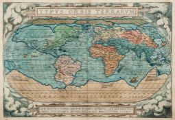 -. Ortelius (Abraham) - Typus Orbis Terrarum, the 1st plate, the world on Mercator`s projection