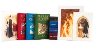 Rowling (J.K.) - [A Full Set of the Deluxe Edition 7 vol.   first deluxe editions, first