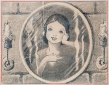 [Walt Disney Studios] - Snow white,  pre-production pencil sketch for `Snow White and the Seven