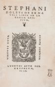Dolet (Etienne) - De re navali liber ad Lazarvm Ba  first edition,  woodcut device on title,