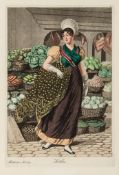 Germany.- [Suhr (Christoph)] - [Hamburgische Trach  36 fine hand-coloured aquatint plates, 1