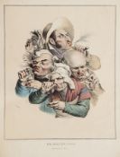 Boilly (Louis-Leopold) Humorous Designs set of 7 hand-coloured lithographed plates after Boilly