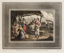 Pyne (William Henry) [Groups of Figures] the set of 4 hand-coloured aquatints by Hill after Pyne,