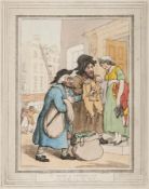 Rowlandson (Thomas) Cries of London first edition, the set of 8 hand-coloured etchings by Merke