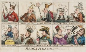 Cruikshank (George).- Political Lecture on Head (A), alias Blockheads!! By Don Juan Asmodeus,