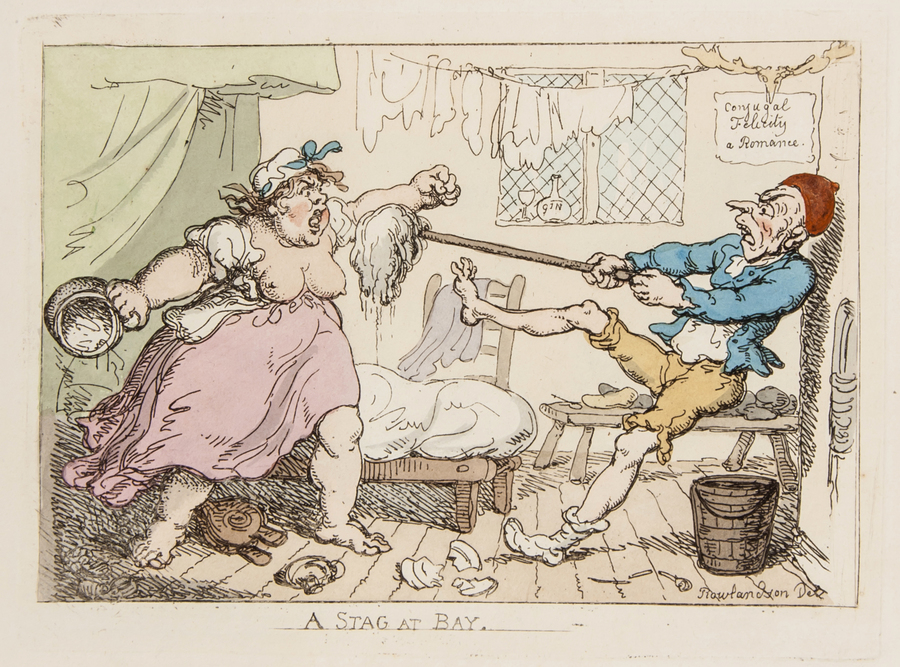 Rowlandson (Thomas) Miseries of Human Life hand-coloured etched title and 50 plates by Thomas