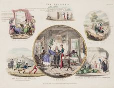 Seymour (Robert) The Heiress: first edition, the set of 6 hand-coloured etched plates, all with