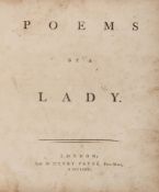 Lady (A) Poems... first edition, lacking portrait, some staining and spotting, lightly browned,