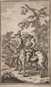 William Hogarth (1697-1764) Three plates from Samuel Butler`s Hudibras including Hudibras Sallying