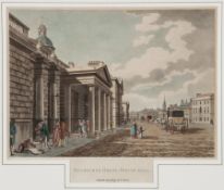 Thomas Malton (1748-1804) Melbourne House, White-Hall original hand-coloured aquatint, 1797, 260 x