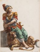 Tommaso Piroli (1752-1824) A set of 12 virtues personified after Raphael, engravings with hand-