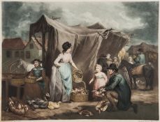 James Ward (1769-1859) Poultry Market mezzotint, printed in colour, c.1800, 395 x 520 mm. (15 1/2 x