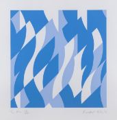 DS Bridget Riley (b.1931) Two Blues screenprint in colours, 2003, signed, titled and dated in