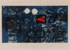 DS Antoni ClavŽ (1913-2005) Composition etching with engraving and embossing printed in colours,
