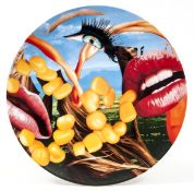 Jeff Koons (b.1955) Lips screenprint in colours on a porcelain plate, 2000, signed in red in the