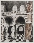 DS Valerie Thornton (1931-1991) Untitled etching with aquatint printed in colours, 1979, signed and