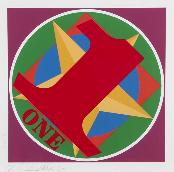 Robert Indiana (b.1928) One Indiana Square from, The American dream screenprint in colours, 1997,