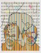 Yaacov Agam (b.1928) Untitled (Three Figures) screenprint in colours, signed in pencil, numbered