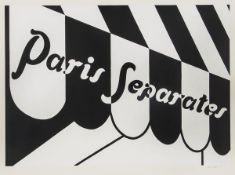 DS Patrick Caulfield (1936-2005) Paris Separates (c.37) screenprint in black and white, 1973,