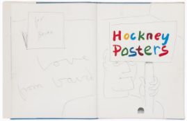 David Hockney (b.1937) Hockney Posters the book, 1987, signed and inscribed in black ink with a