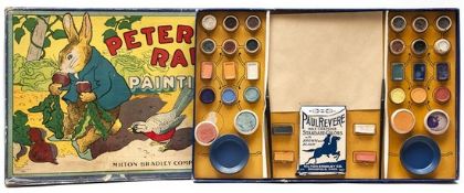 PETER Peter Rabbit Painting Set card box with 32 paints, 2 small bowls, 2 paint-brushes and a