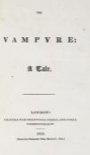 [Polidori (John William)] The Vampyre; A Tale first edition, second issue removing Byron`s name from