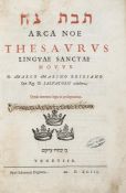 Marinus (Marcus) Arca Noe Thesaurus Linguae Sanctae novus 2 parts in 2 vol., title in red and