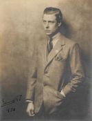 Edward VIII  (King of Great Britain, later Duke of Windsor, 1894-1972) Portrait photograph by Hugh