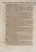 Augustine,  Saint. Epistolae,  328 ff., double column in table, 52 lines and headline, Roman type,