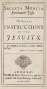 Jesuits.- Pascal (Blaise)  2 parts in 1, engraved frontispiece, 4pp. advertisements at end, inner