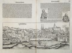 [Schedel (Hartmann) Liber Chronicarum] c. 205 loose ff., only, of 326, most with woodcut