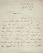 Byron  (George Gordon Noel, Lord).- Forgery [by Major Byron] of an autograph letter purportedly from