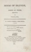 Byron  (George Gordon Noel, Lord) Hours of Idleness, a Series of Poems, Original and Translated,